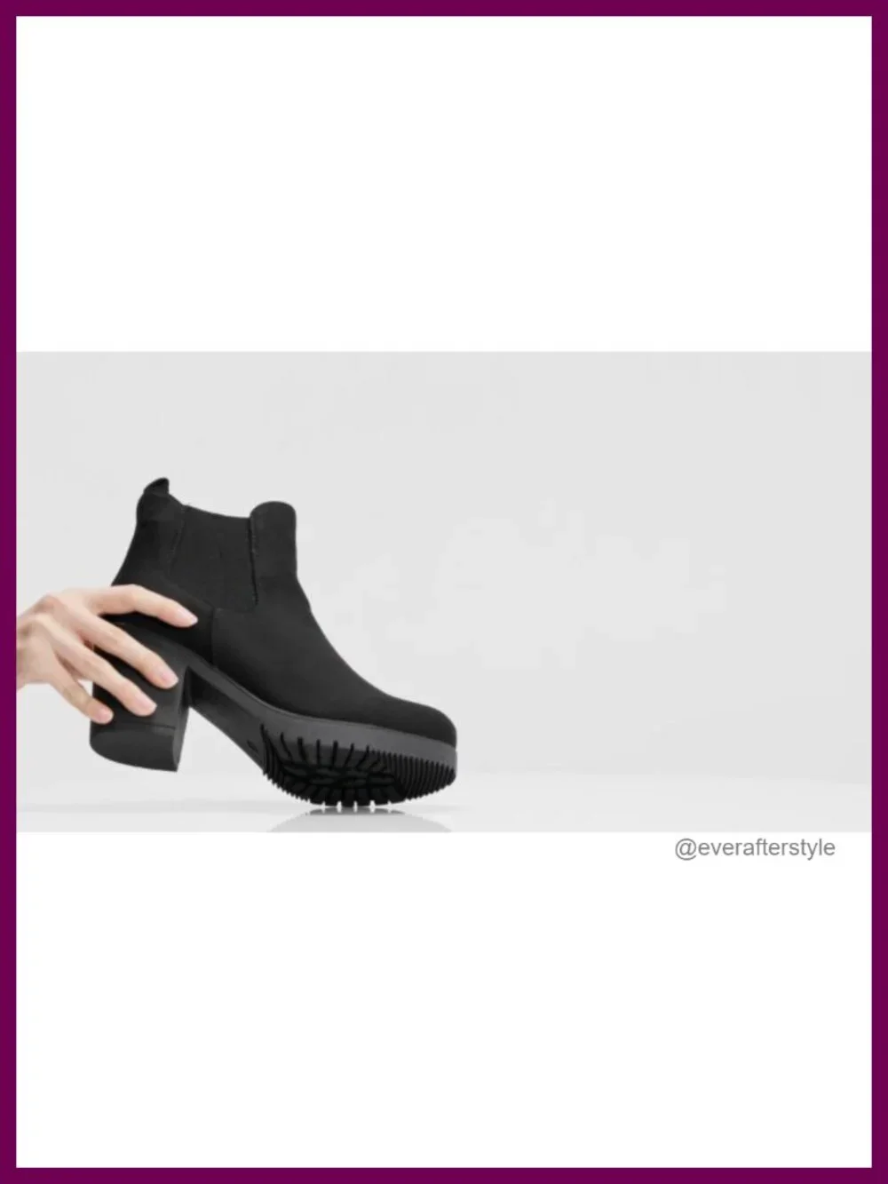 High Chunky Heel Chelsea Ankle Boots Slip On Elastic Heeled Booties Shoes